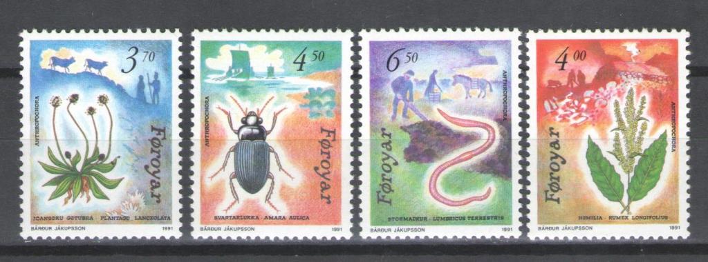 Фареры 1991г.  Животные, экология , серия. MNH.