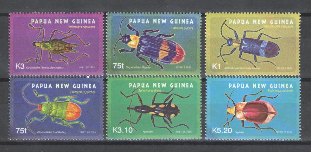 Папуа Новая Гвинея 2005г.  Жуки , серия. MNH.