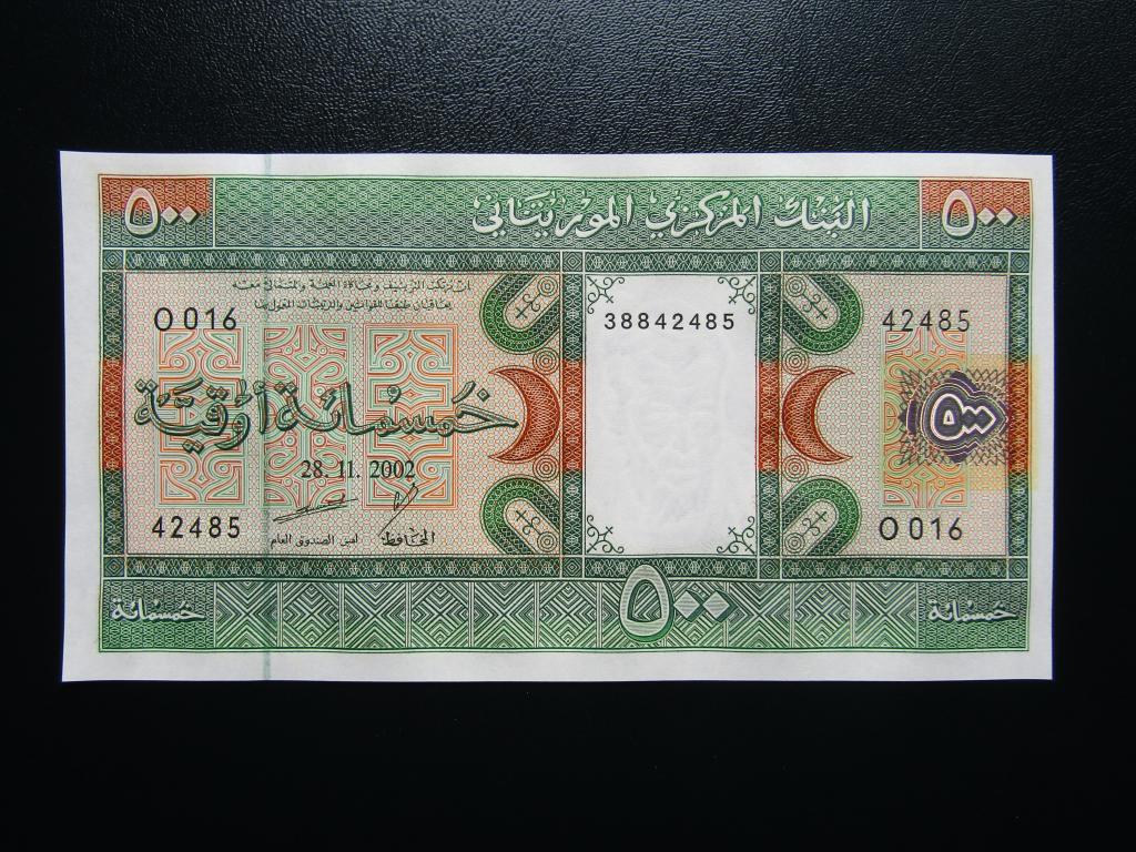 Мавритания - 500 угий  2002 г. UNC.