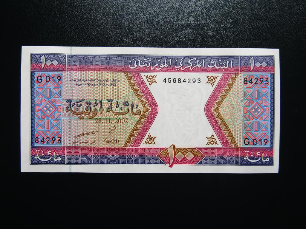 Мавритания - 100 угий  2002 г. UNC.