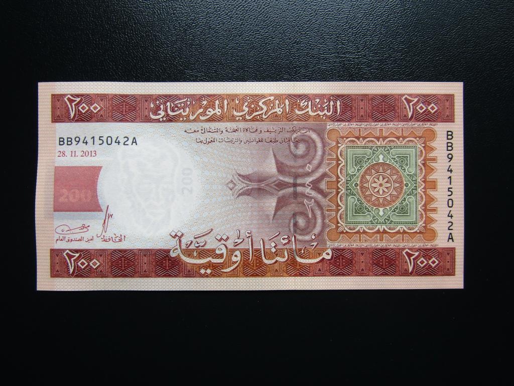 Мавритания - 200 угий  2013 г. UNC.