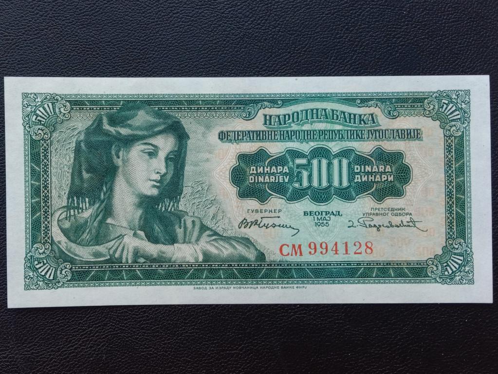 Югославия 500 динар 1955г. UNC   Р.70