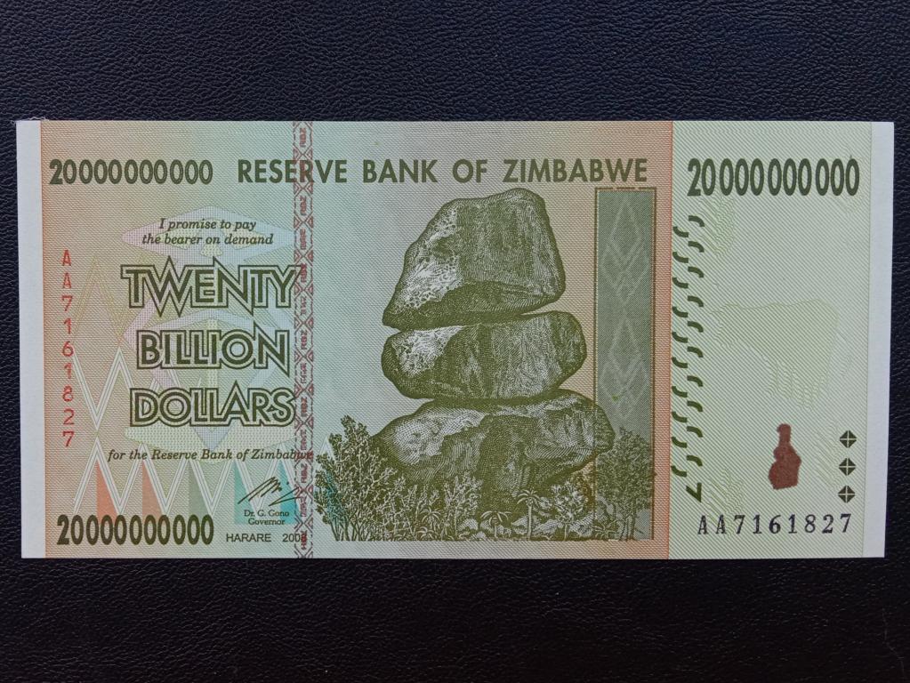 Зимбабве 20000000000 (20 млрд) долларов 2008г.  UNC    Р.86