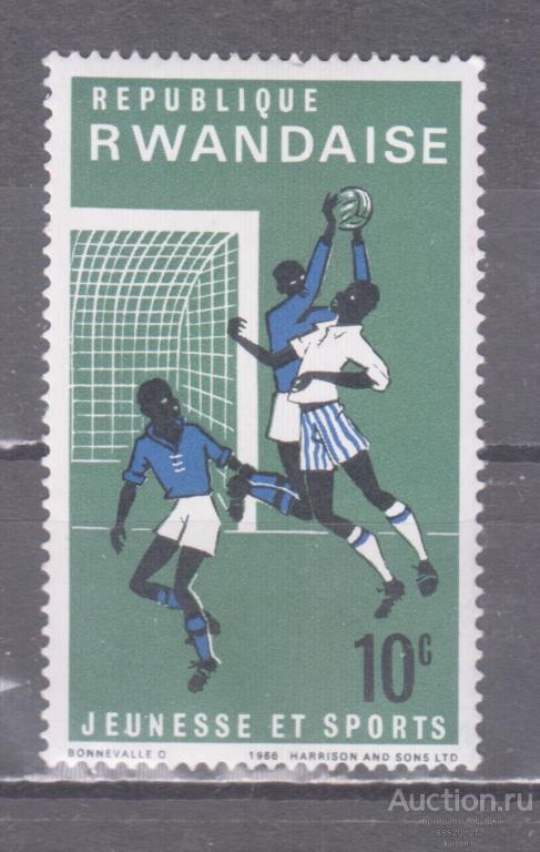 Руанда 1966 молодежный спорт футбол Mi171 MNH