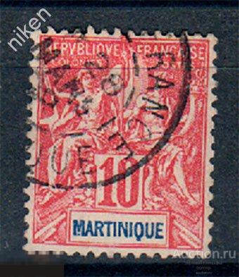МАРТИНИКА 1899 ФРАНЦУЗСКИЕ КОЛОНИИ СТАНДАРТ ЭКЗОТИКА СТАРИННЫЕ МАРКИ 19 ВЕКА 55-1-275