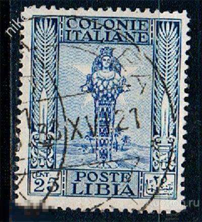 ИТАЛЬЯНСКАЯ ЛИВИЯ 1921 КОЛОНИИ СТАТУЯ АРТЕМИДЫ ЭФЕССКОЙ ФИЛГЕОГРАФИЯ  47-2-259
