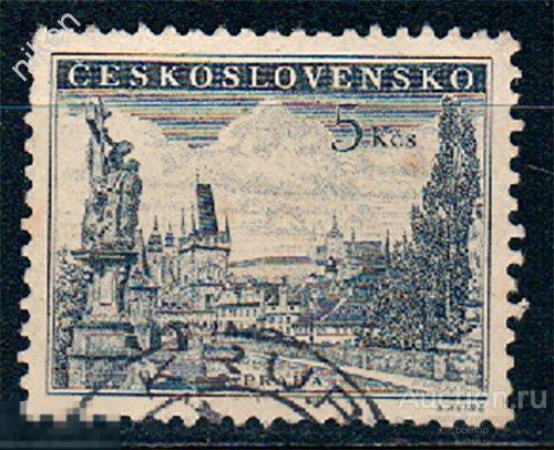 ЧЕХОСЛОВАКИЯ 1953 ПРАГА КАРЛОВ МОСТ ТУРИЗМ ФИЛГЕОГРАФИЯ 47-2-269
