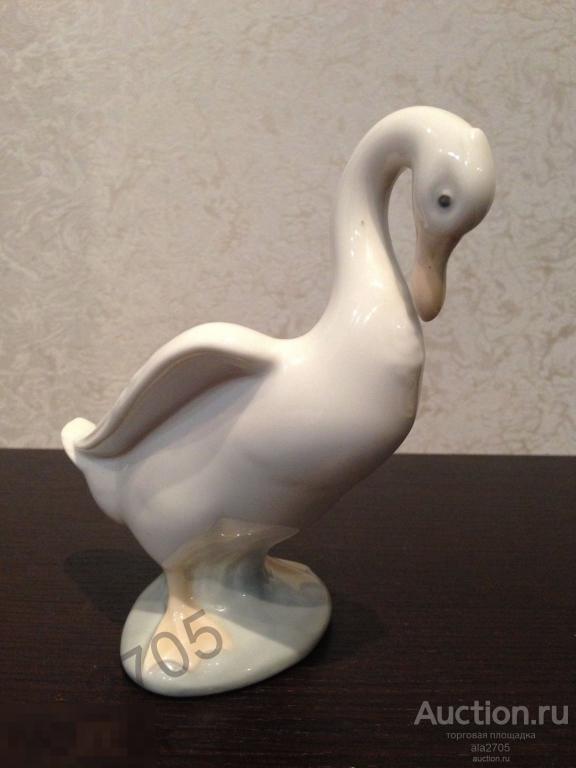 Фарфоровая статуэтка Гусь, утка, LLADRO-NAO (Spain), 1960г.