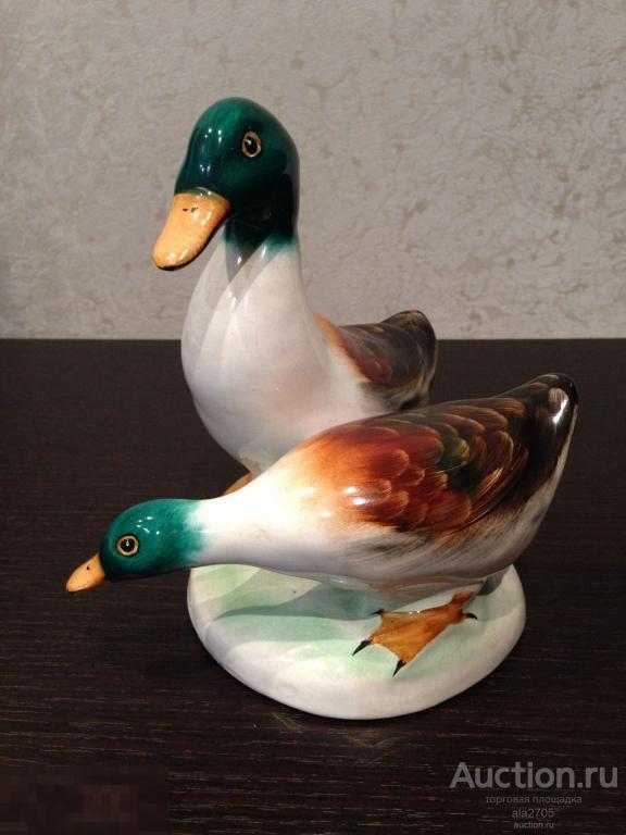 Фарфоровая статуэтка Утки, Венгрия, 70 г.