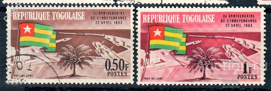 ТОГО 1963 ФЛАГ ПОРТ КОРАБЛИ 3 ГОДА НЕЗАВИСИМОСТИ 62-1-213
