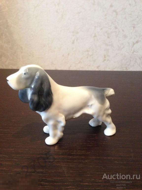 Фарфоровая статуэтка Спаниель, METZLER & ORTLOFF (Germany) ,1950г.