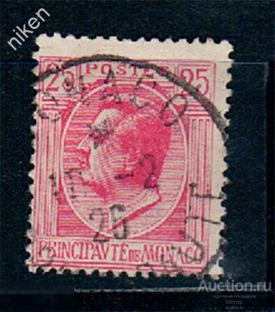 КНЯЖЕСТВО МОНАКО 1924 КНЯЗЬ ЛУИ - II ПОЧТОВЫЙ ШТЕМПЕЛЬ КНЯЖЕСТВА 35-3-52