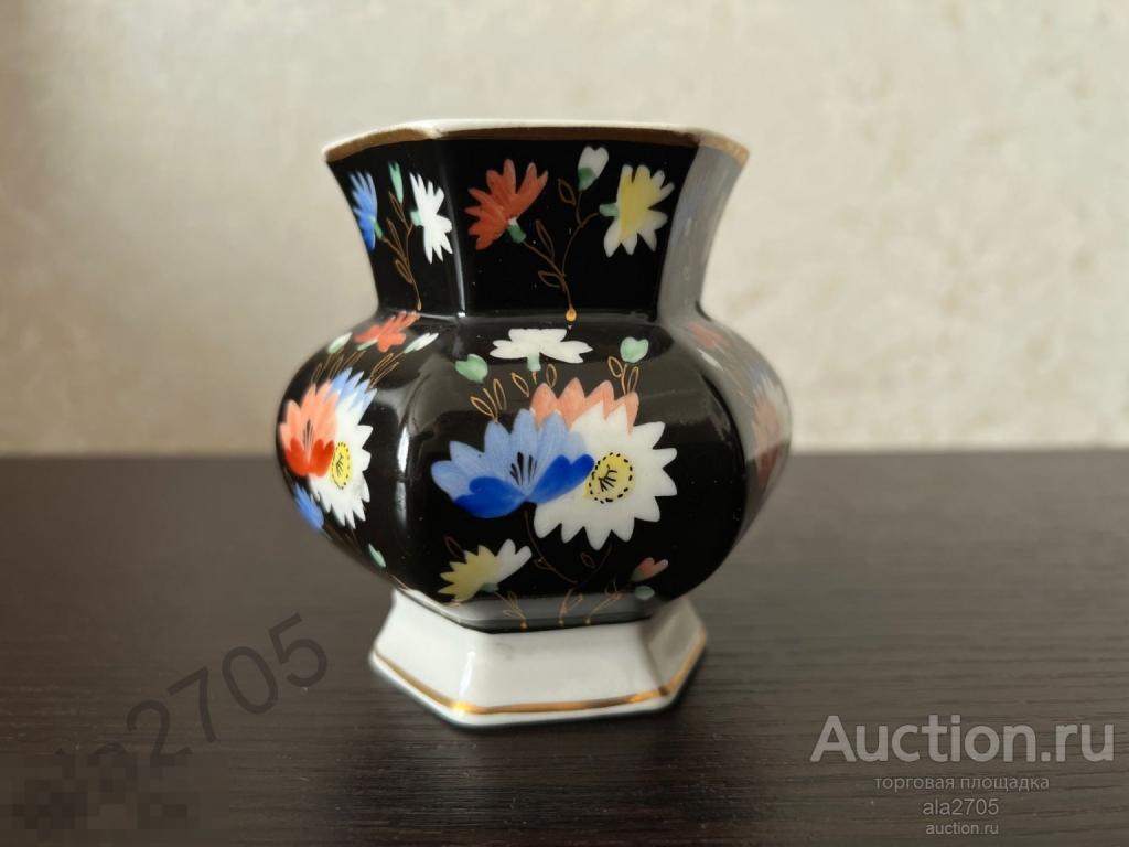 Вазочка Полевые цветы, Вербилки ММП 1946- 1950 гг. крытье