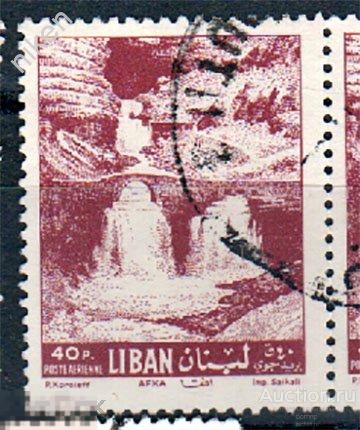 ЛИВАН 1961 АВИАПОЧТА ГОРТ ВОДОПАД АФКА ТУРИЗМ ФИЛГЕОГРАФИЯ 48-2-96