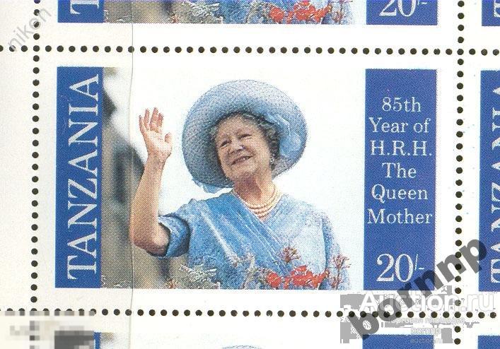 ТАНЗАНИЯ 1985 КОРОЛЕВА ЕЛИЗАВЕТА II ЮБИЛЕЙ ЦВЕТЫ ФЛОРА конв 5-1134