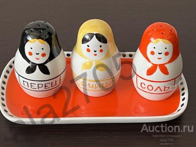 Набор для специй Матрешки ДФЗ Вербилки 1954-1965 гг.