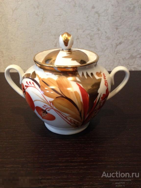 Сахарница  из сервиза  Зимний букет, ЛФЗ