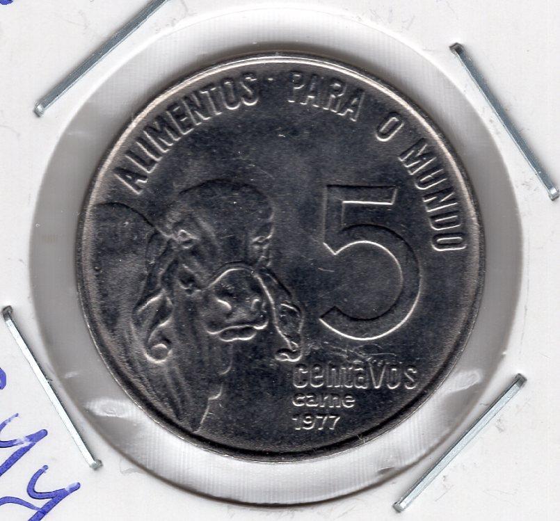 5 сентаво - Бразилия - 1977 - Корова зебу - ФАО