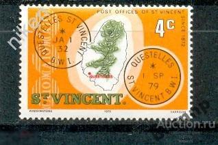 СЕНТ ВИНСЕНТ 1979 КАРТА ИСТОРИЯ ПОЧТЫ М-256