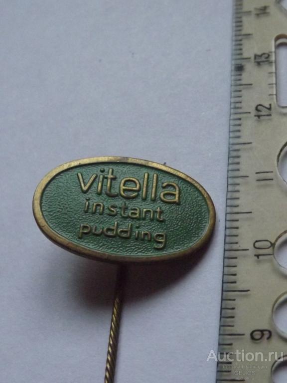 Значок Иностранный Vitella Instant Pudding Пуддинг быстрого приготовления Крайне Редкий 2.06гр