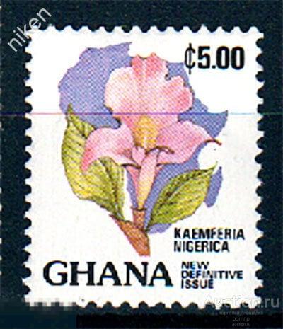 ГАНА 1983 ФЛОРА ЦВЕТЫ РАСТЕНИЯ КЕМПФЕРИЯ НИГЕРИЙСКАЯ ИМБИРЬ 32-3-193