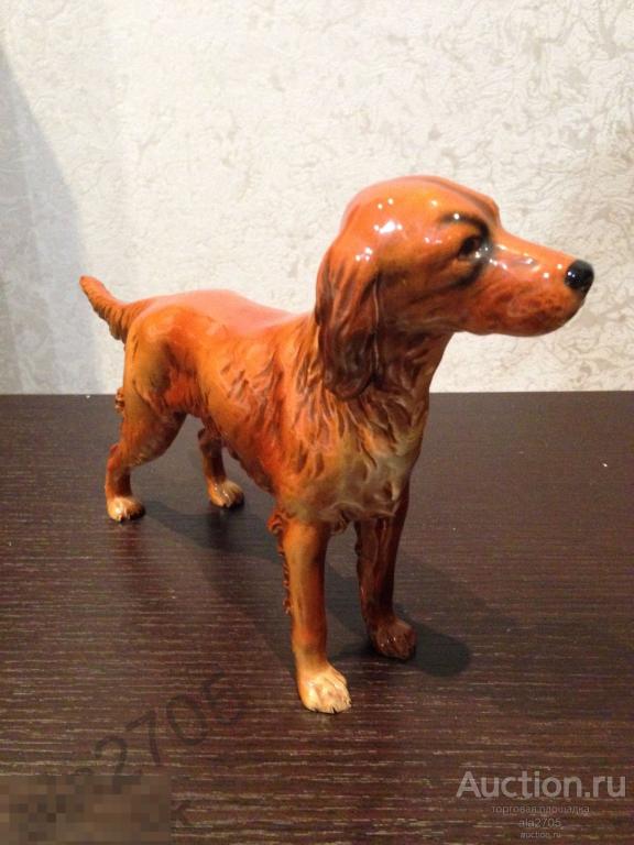 Фарфоровая статуэтка Ирландский сеттер, W. GOEBEL - HUMMEL (Germany) 1968г.