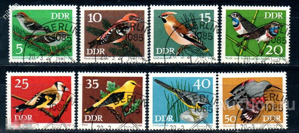 ГЕРМАНИЯ ГДР 1973 ФАУНА ЛЕСНЫЕ ПТИЦЫ ПОЛНАЯ СЕРИЯ  16 2 46