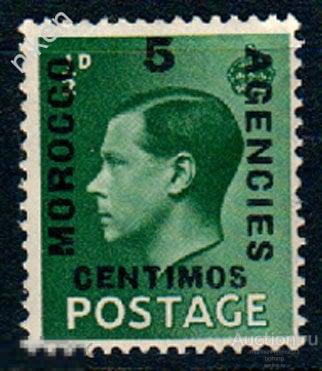 БРИТАНСКИЙ ОФИС В МАРОККО 1936 КОЛОНИИ СТАНДАРТ КОРОЛЬ НАДПЕЧАТКА 14 6 124
