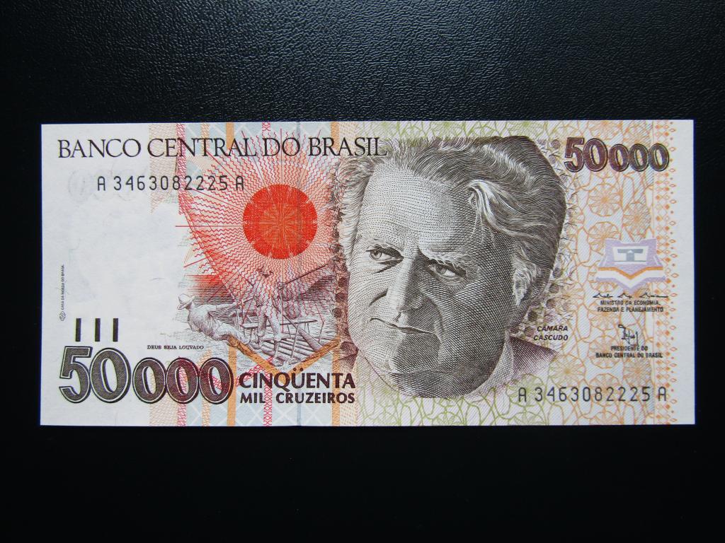 Бразилия - 50000 крузейро 1992г. UNC.