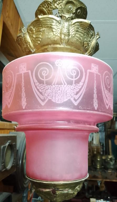 фонарь светильник , розовое матовое стекло, Императорская Россия