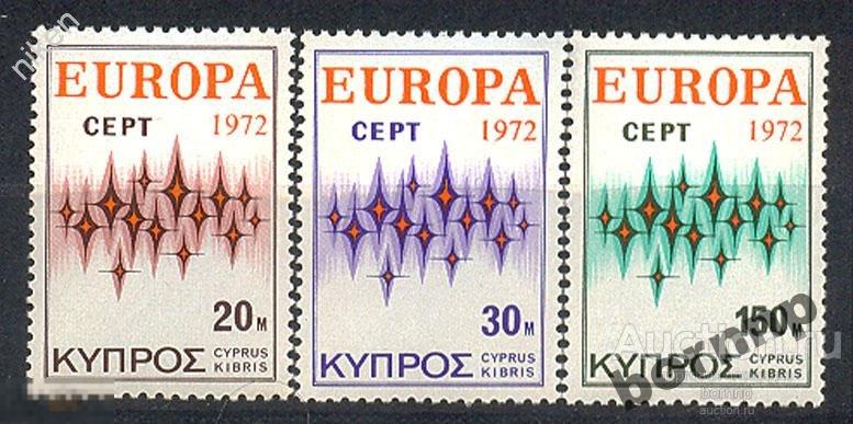 КИПР 1972 ** ЕВРОПА СЕПТ 4 ЕВРО ЗВЁЗДЫ КОСМОС ТЕМ-5-9