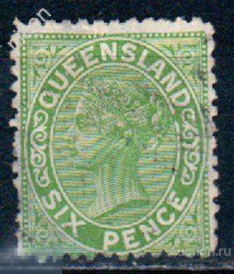 КВИНСЛЕНД 1879 СТАНДАРТ КЛАССИКА РЕДКИЕ СТАРИННЫЕ МАРКИ  Т 14 2 79