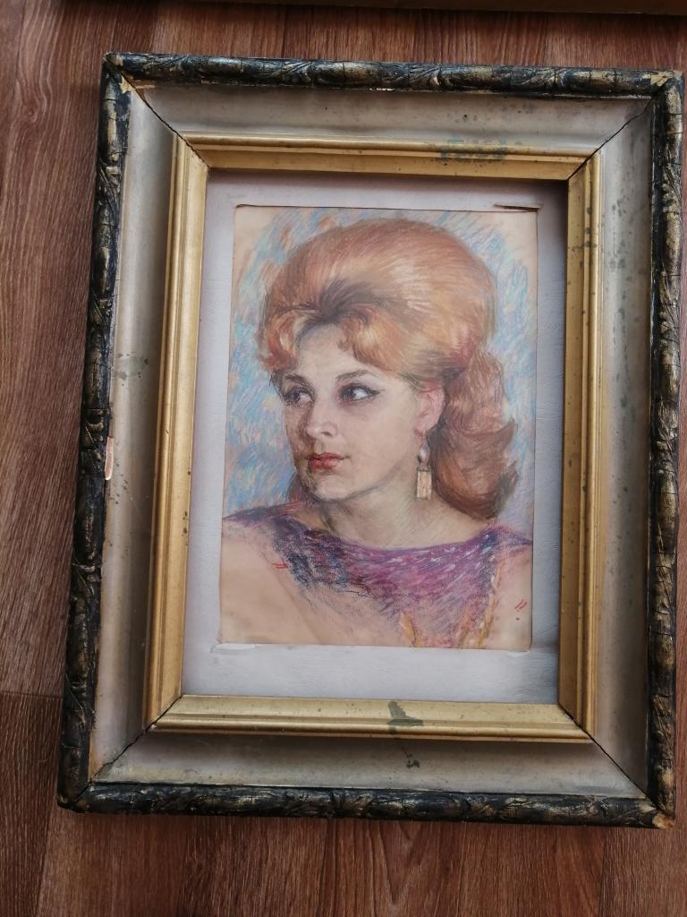 Живопись Соцреализм Портрет девушки