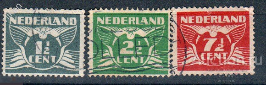НИДЕРЛАНДЫ 1925 СТАНДАРТ КРЫЛЬЯ ПТИЦЫ ГОЛУБИ  Т  22 2 72