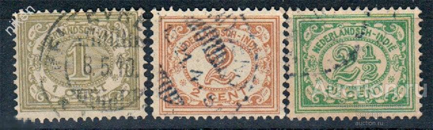 НИДЕРЛАНДСКАЯ ИНДИЯ 1902 КОЛОНИИ НИДЕРЛАНДОВ СТАНДАРТ ЦИФРЫ СТАРИННЫЕ МАРКИ  22 2 83