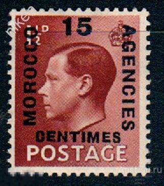 БРИТАНСКИЙ ОФИС В МАРОККО 1936 КОЛОНИИ СТАНДАРТ КОРОЛЬ НАДПЕЧАТКА 14 6 149