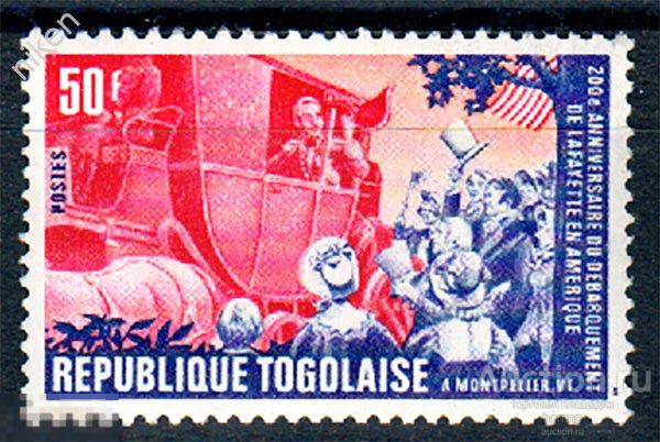 ТОГО 1977 200 ЛЕТ ПРИБЫТИЯ МАРКИЗА ЛАФАЙЕТА В АМЕРИКУ  37-2-37,41