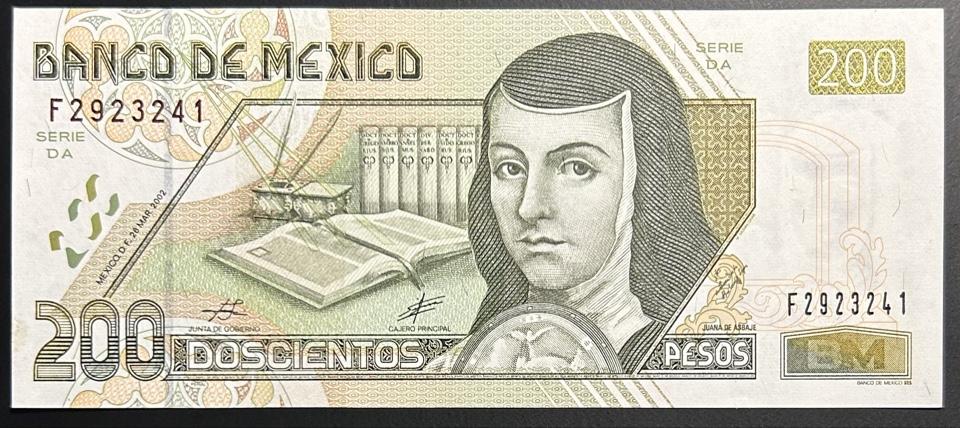 Мексика 200 песо 2002 год ПРЕСС/UNC