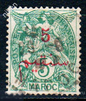 МАРОККО 1902 КОЛОНИИ ФРАНЦИИ НАДПЕЧАТКА АЛЛЕГОРИЯ СТАРИННЫЕ МАРКИ Т 12 3 86