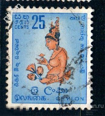 ЦЕЙЛОН 1958 СТАНДАРТ РЕЛИГИЯ БОЖЕСТВО ФРЕСКА 16 3 47