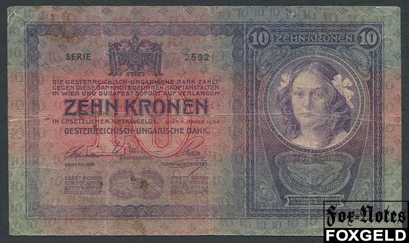Австро-Венгрия 10 крон 1904   P:9 / KK116 2592