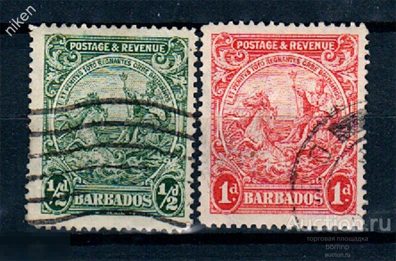 БАРБАДОС 1925 БРИТАНСКИЕ КОЛОНИИ АЛЛЕГОРИЯ СТАНДАРТ  37-3-305