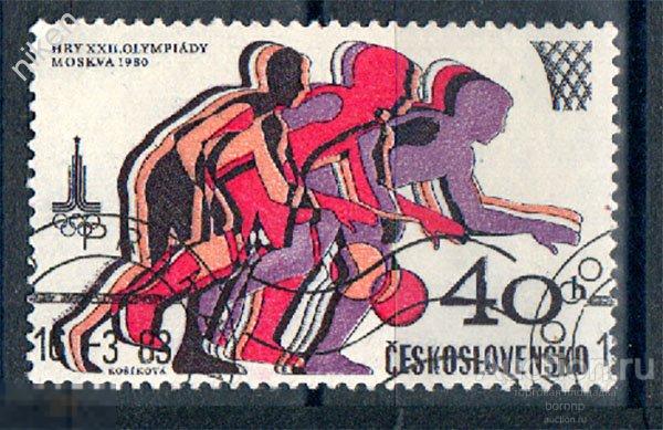 ЧЕХОСЛОВАКИЯ ЧССР 1980 СПОРТ ОЛИМПИАДА МОСКВА-80 БАСКЕТБОЛ  35-1-73