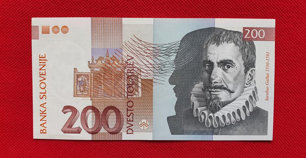 200 толаров "Banka Slovenije", 1992 г, республика Словения