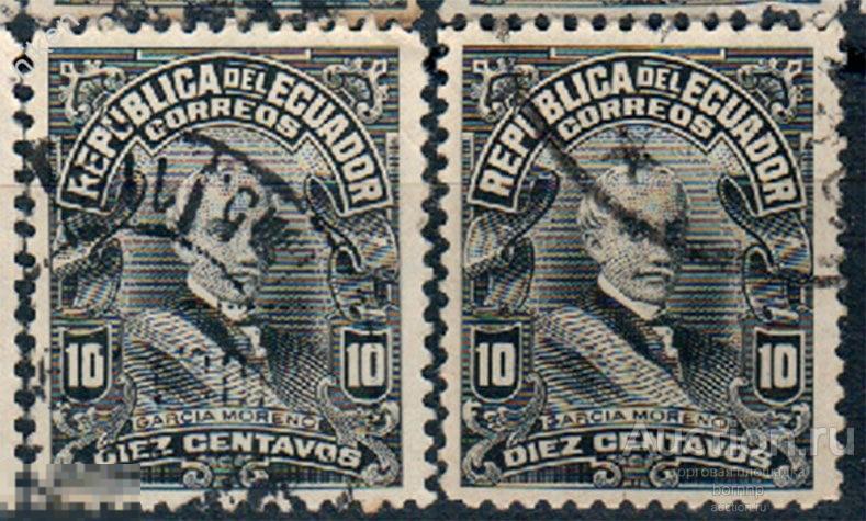 ЭКВАДОР 1911 ПРЕЗИДЕНТ СТРАНЫ ГАРСИА МОРЕНО СТАРИННЫЕ МАРКИ 19 12 158