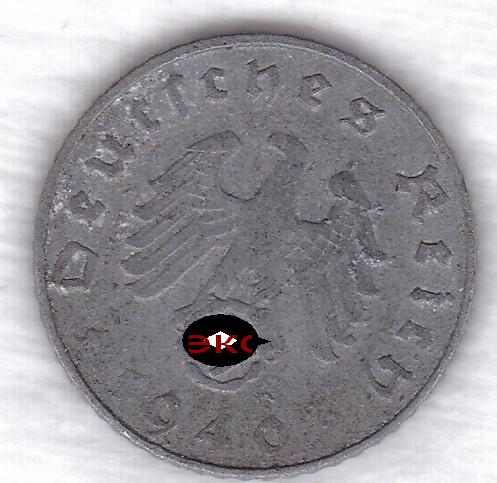 Германия 5 пфенниг  1940 J
