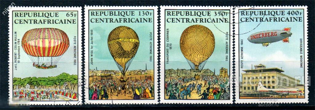 ЦЕНТРАЛЬНАЯ АФРИКА ЦАР 1983 АВИАПОЧТА ИСТОРИЯ АВИАЦИИ МОНГОЛЬФЬЕ ВОЗДУХОПЛАВАНИЕ 31-246