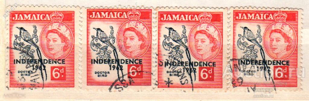 ЯМАЙКА 1962 ФАУНА ПТИЦЫ ВЫМПЕЛОХВОСТЫЙ КОЛИБРИ НАДПЕЧАТКА 25-2-64