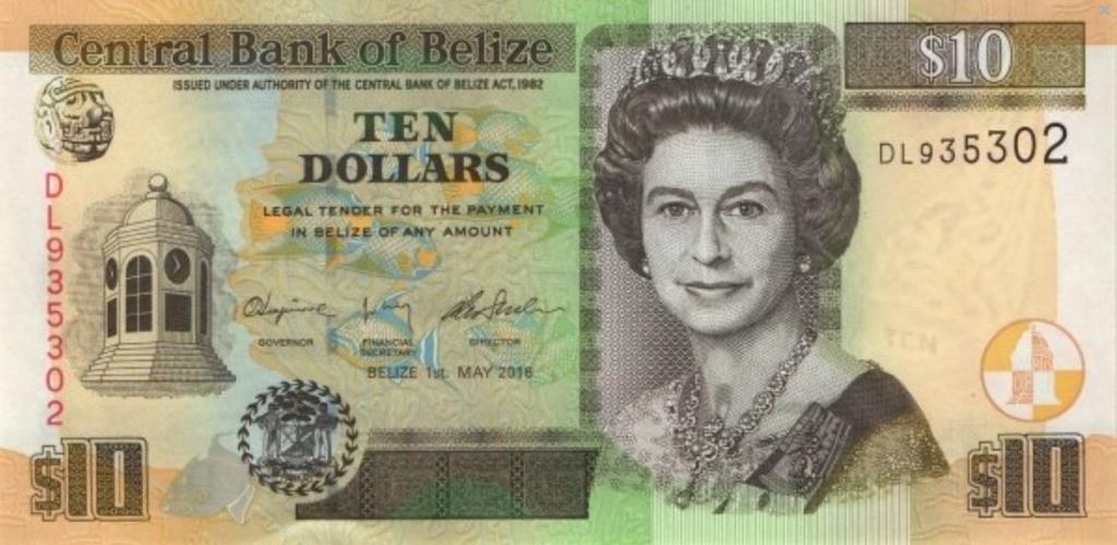 Белиз 10 долларов 2016 год ПРЕСС/UNC