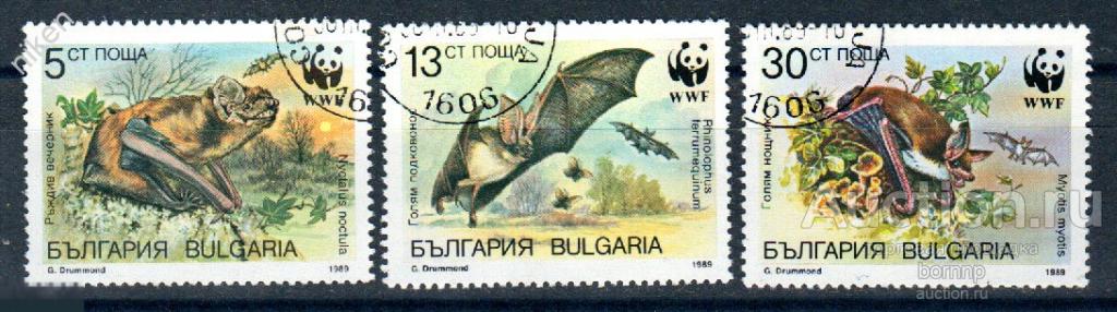 БОЛГАРИЯ 1989 WWF ФАУНА ЛЕТУЧИЕ МЫШИ 27-2-295